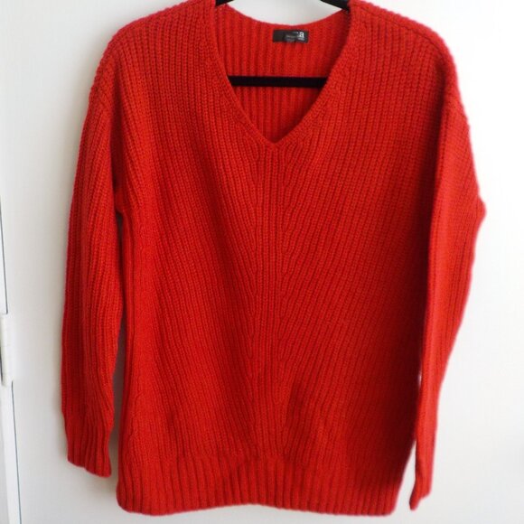 Ana Sweater - Vneck, Long Sleeve, Red, New w/Tags NWT - Size XSmall  (553) - Picture 2 of 7